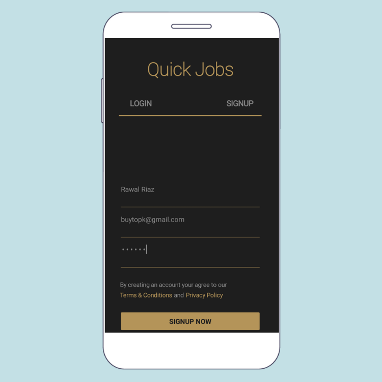 job posting android app