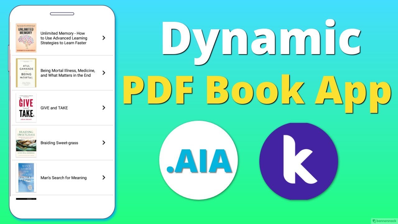 Dynamic PDF Book App in Kodular / Thunkable / Appy Builder