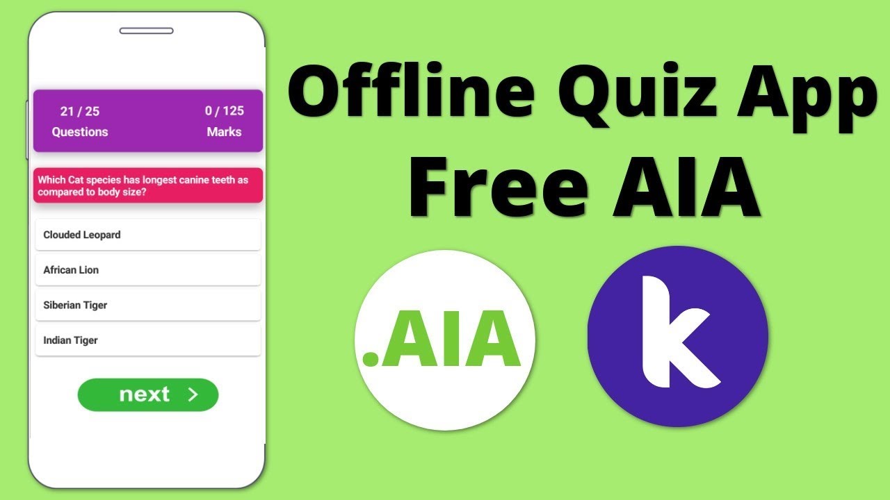 Offline Quiz App in Kodular / Thunkable / Appy Builder
