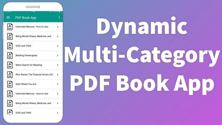 Dynamic Multi Category PDF Book App in Kodular - AIA File
