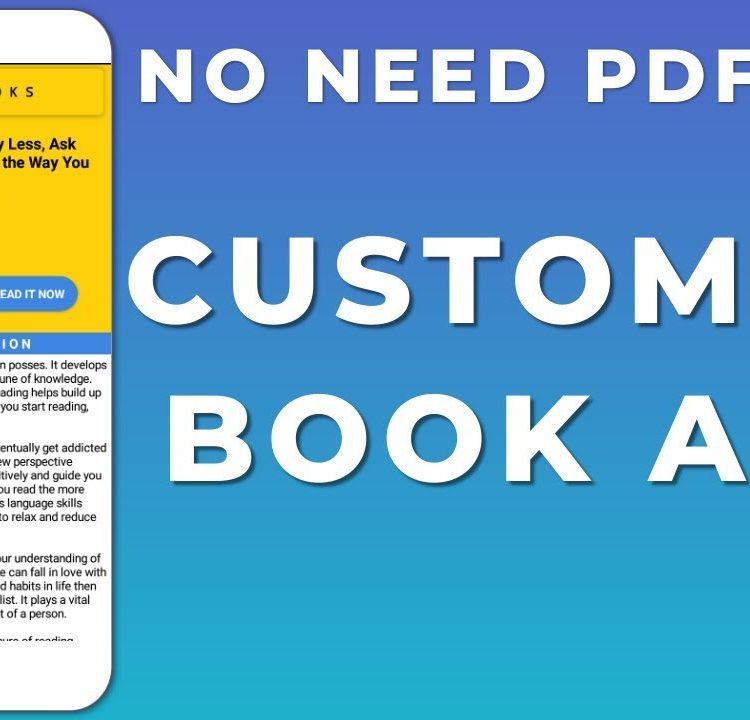 Book App – No Need PDF File – Book App in Kodular