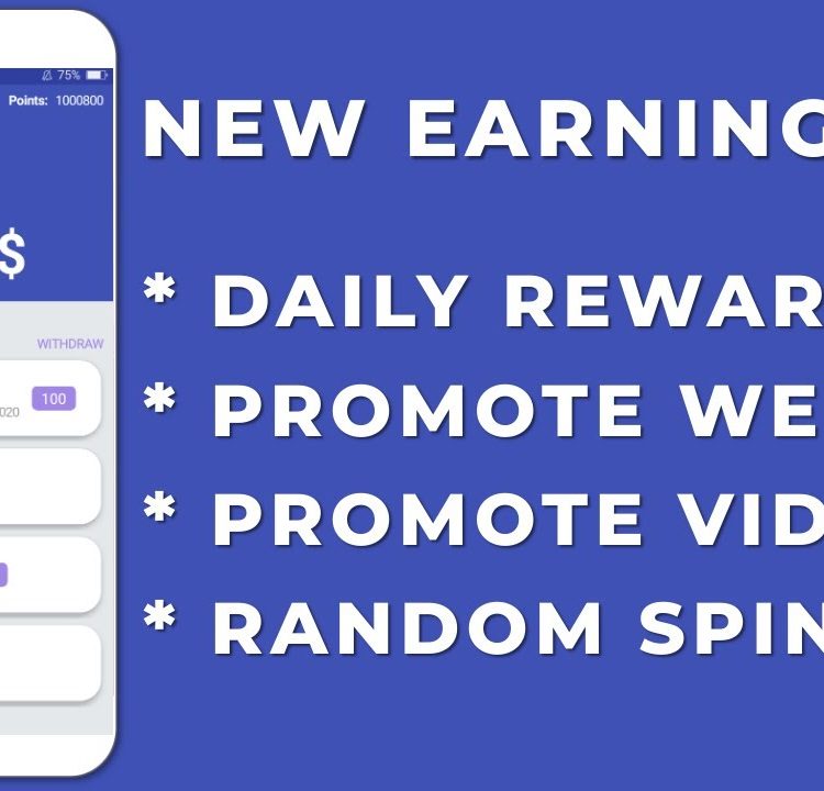 New Earning App Promote your Website Video Daily Task & Reward